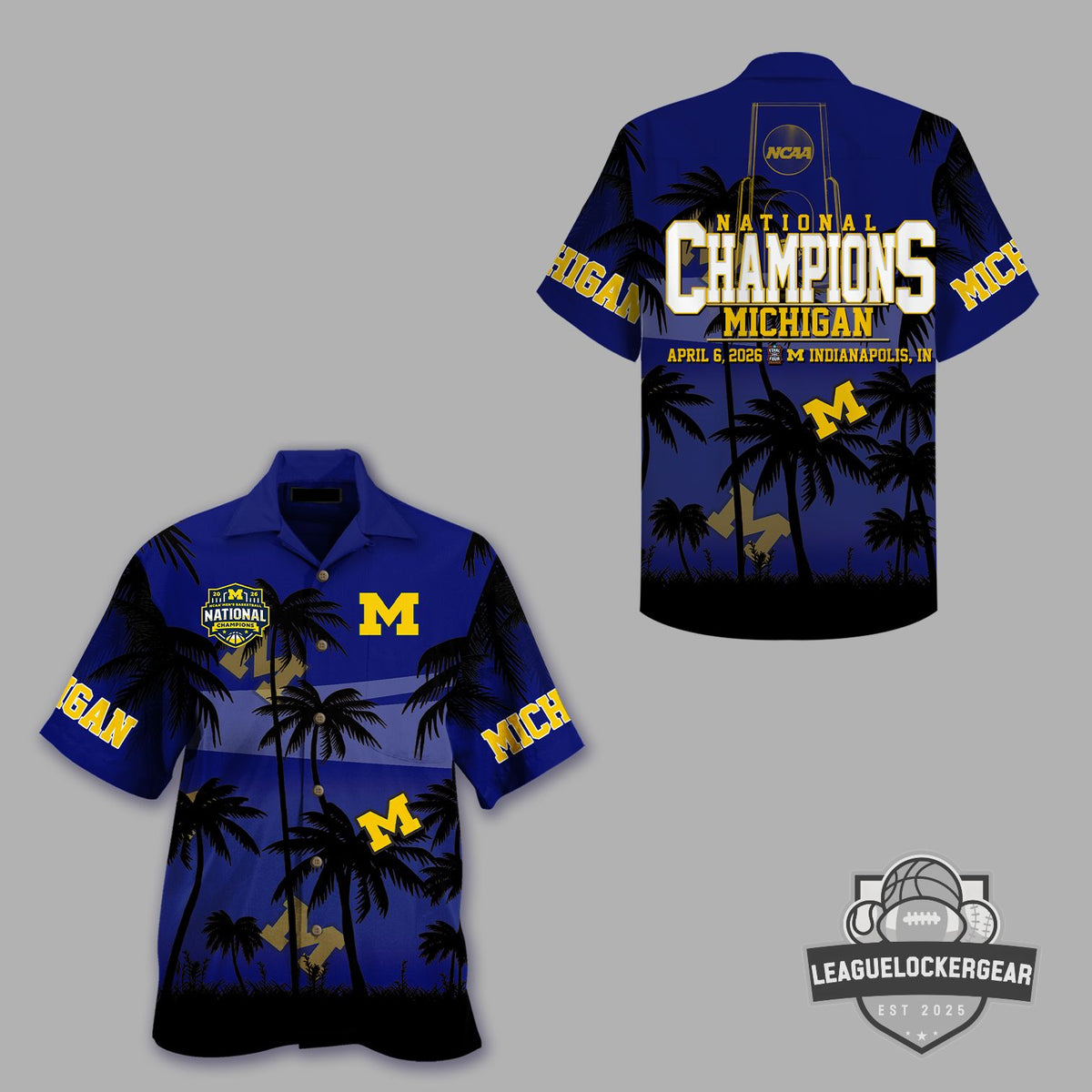 Michigan Wolverines 2026 NCAA Final Four National Champions Hawaiian Shirt - LeagueLockerGear