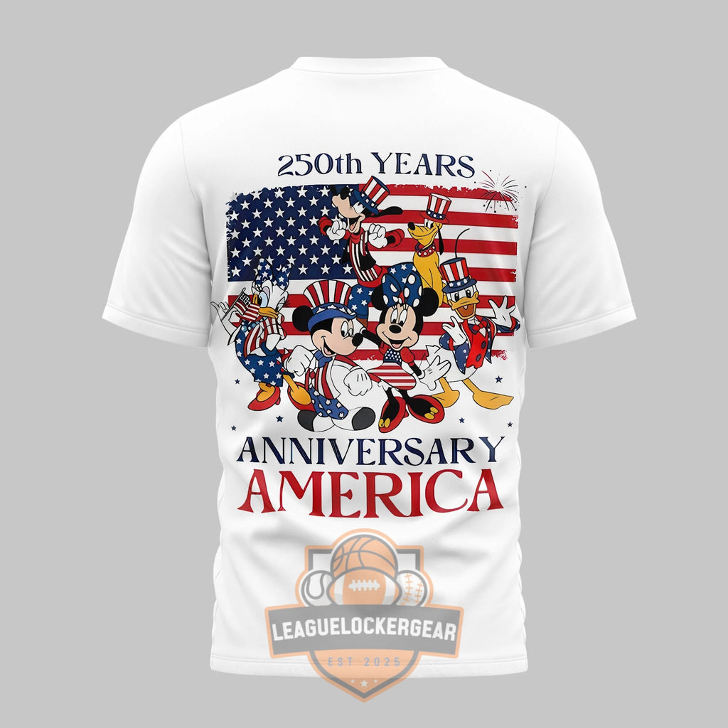 Mickey Mouse & Friends 250th Anniversary of America T-Shirt - LeagueLockerGear