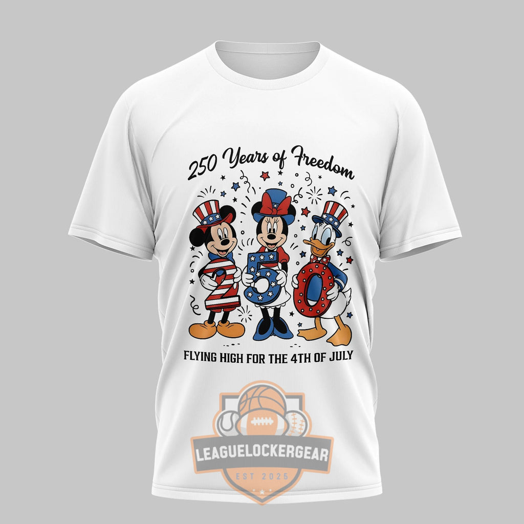 Mickey Mouse & Friends 250th Anniversary of America T-Shirt - LeagueLockerGear