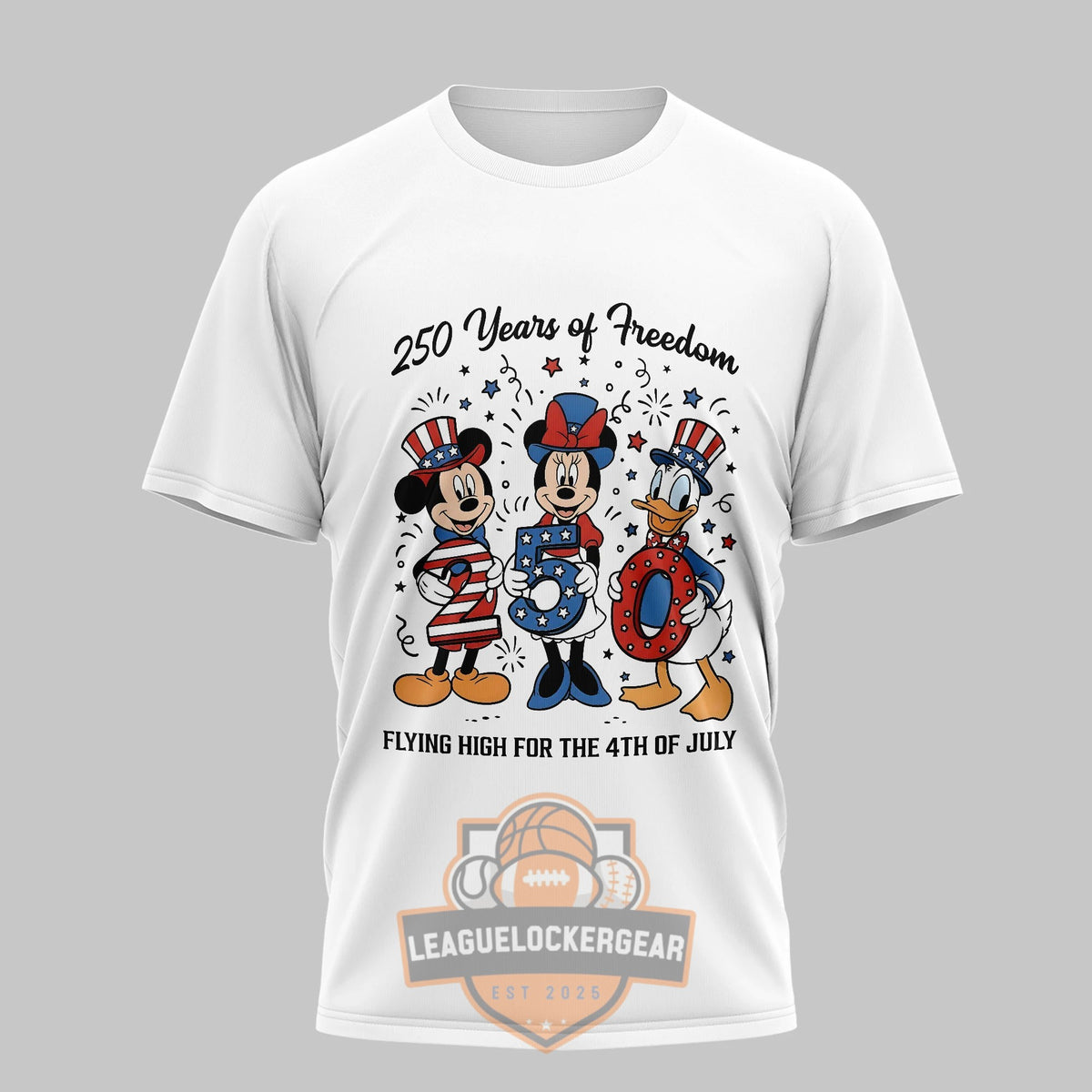 Mickey Mouse & Friends 250th Anniversary of America T-Shirt - LeagueLockerGear