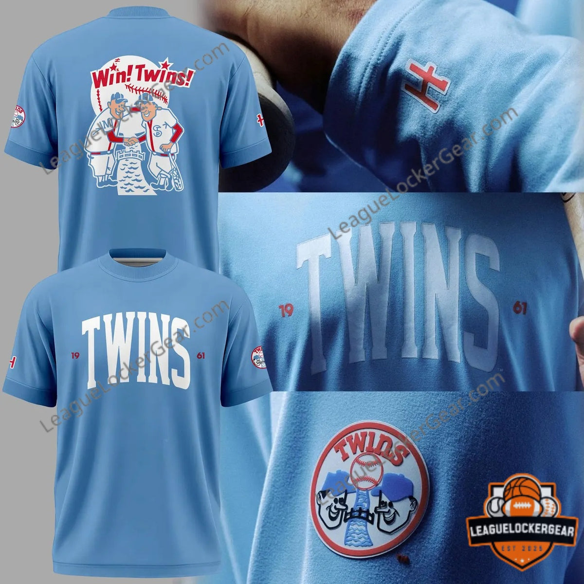 Minnesota Twins Vintage 1961 Minnie and Paul Mascots T-Shirt - LeagueLockerGear