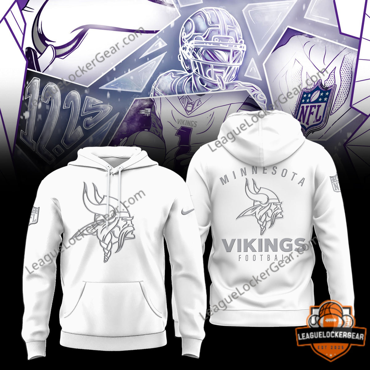 Minnesota Vikings 2026 White Out Apparel - LeagueLockerGear