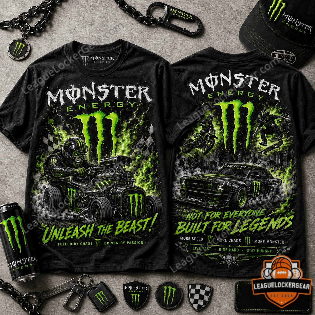 Monster Energy Unleash The Beast 3D T-Shirt - LeagueLockerGear