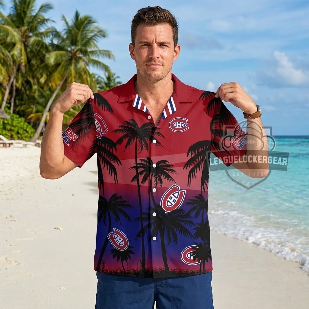 Montreal Canadiens Tropical Hawaiian Shirt - LeagueLockerGear
