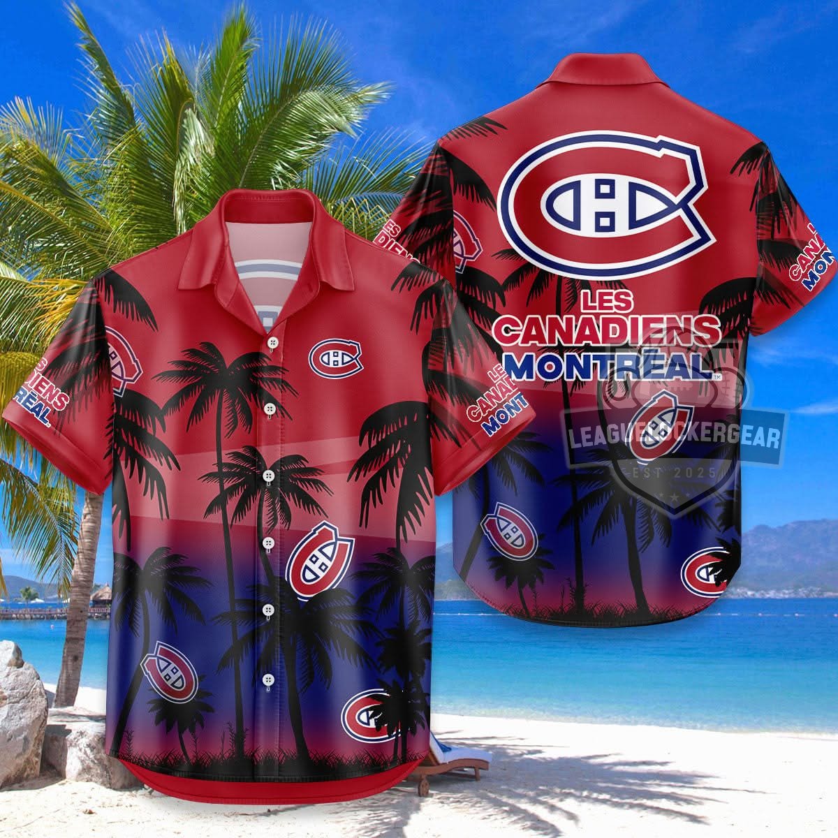 Montreal Canadiens Tropical Hawaiian Shirt - LeagueLockerGear