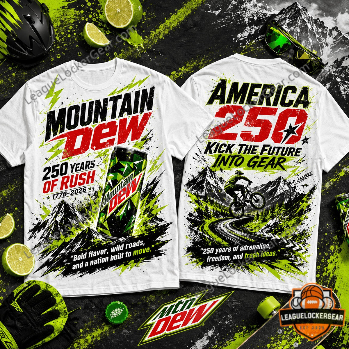 Mountain Dew America 250th Anniversary T-Shirt - LeagueLockerGear