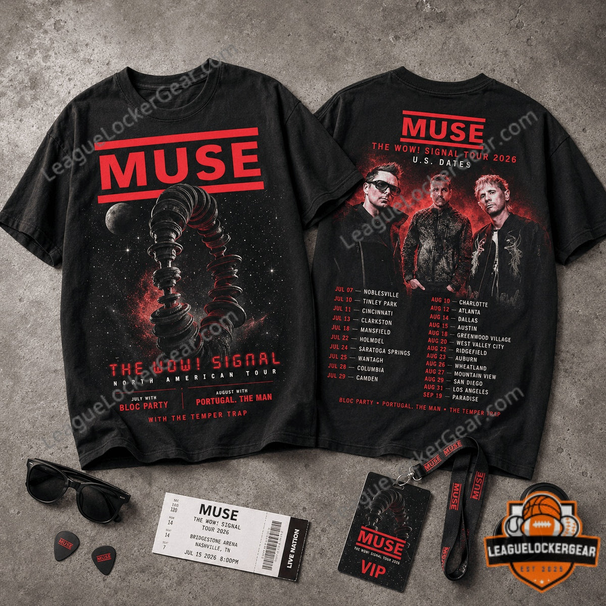 Muse The Wow! Signal Tour 2026 T-Shirt - LeagueLockerGear