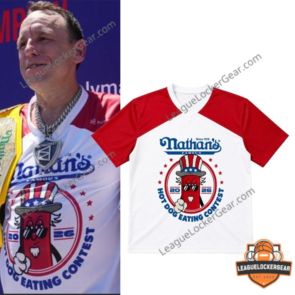 Joey Chestnut Nathan's Hot Dog Contest Jersey Shirt - LeagueLockerGear