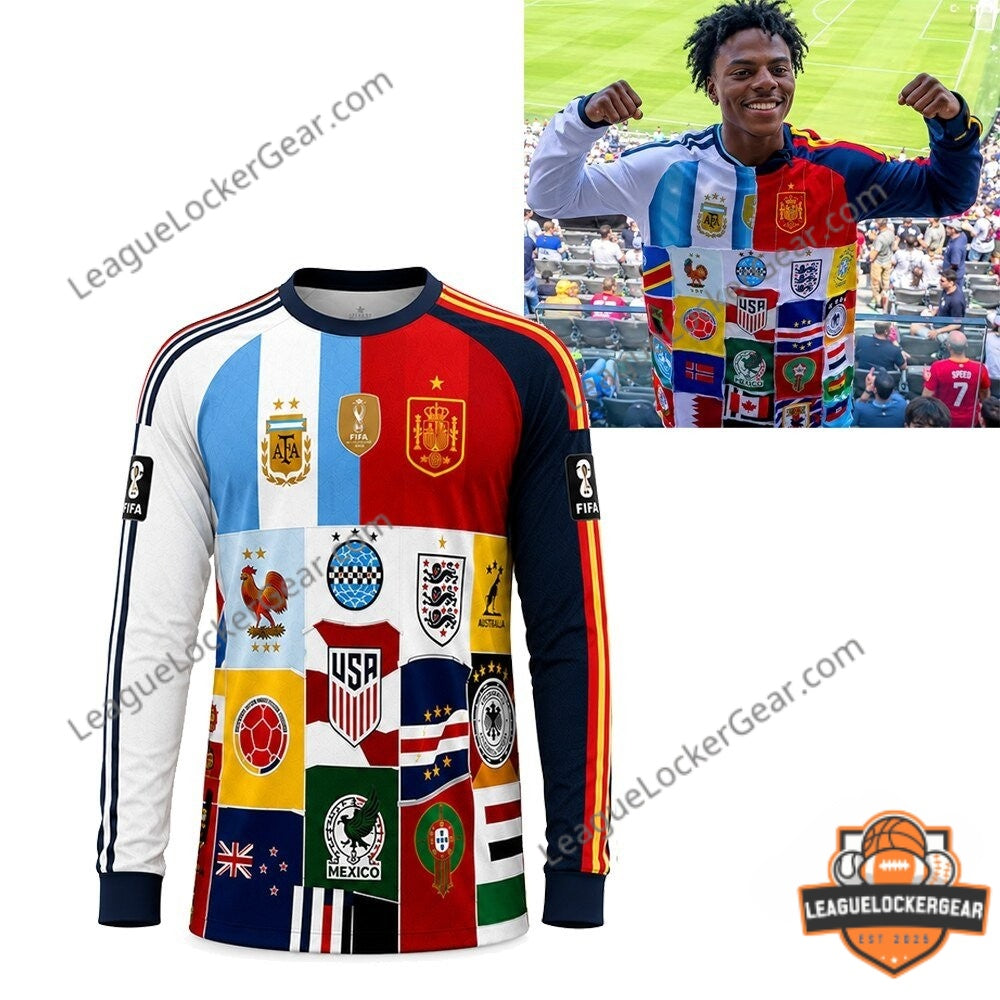 IShowSpeed All Countries 2026 World Cup Mashup Jersey - LeagueLockerGear