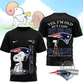 New England Patriots Snoopy Yes I'm Old But I Saw Patriots Greatness T-Shirt - LeagueLockerGear