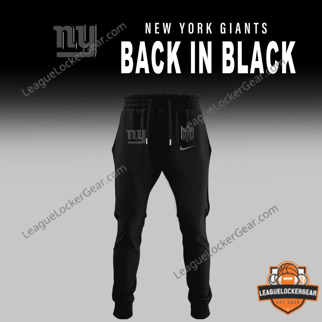 New York Giants Back In Black Apparel Collection - LeagueLockerGear