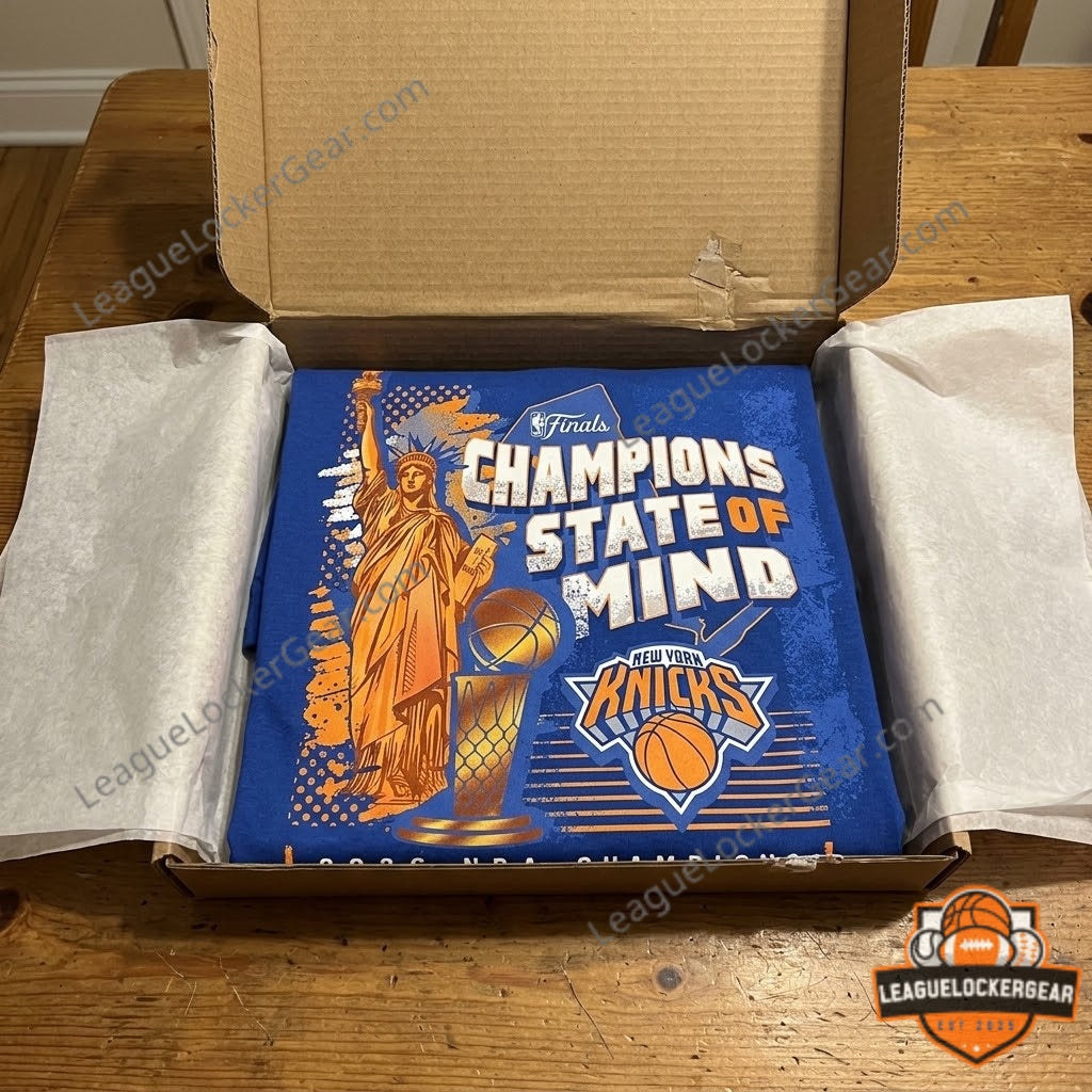 New York Knicks 2026 NBA Champions State of Mind T-Shirt - LeagueLockerGear