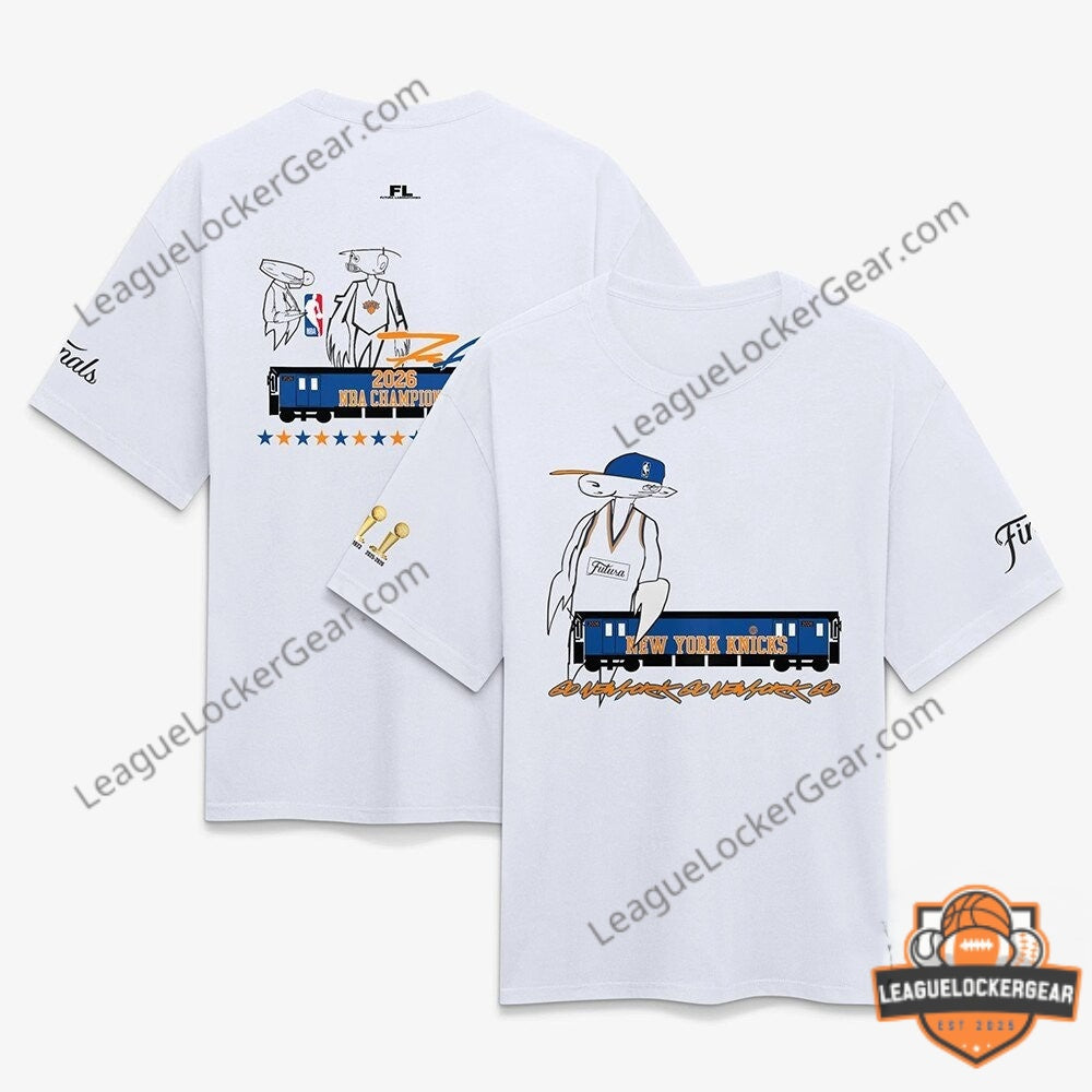 New York Knicks Futura 2026 NBA Champions T-Shirt - LeagueLockerGear