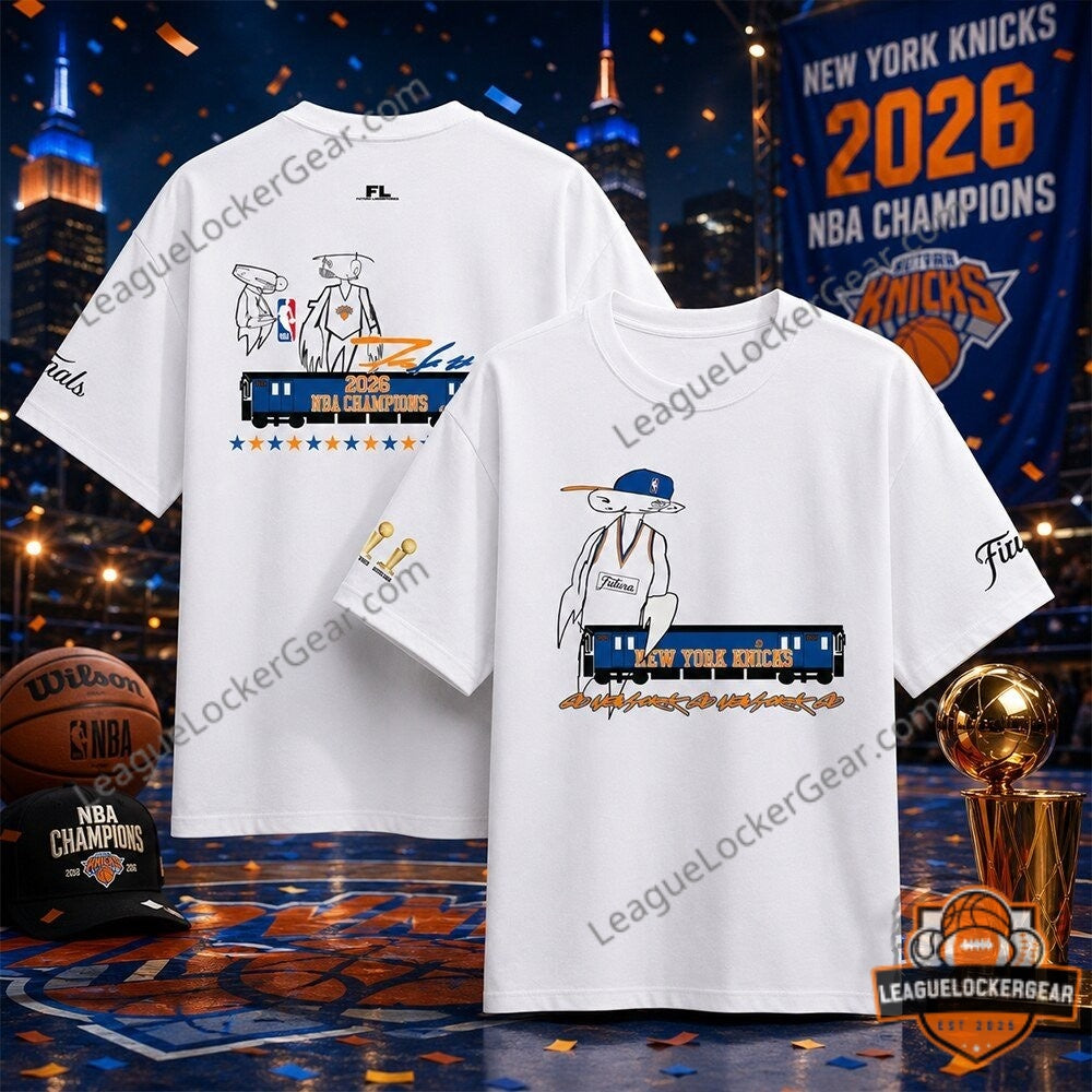 New York Knicks Futura 2026 NBA Champions T-Shirt - LeagueLockerGear