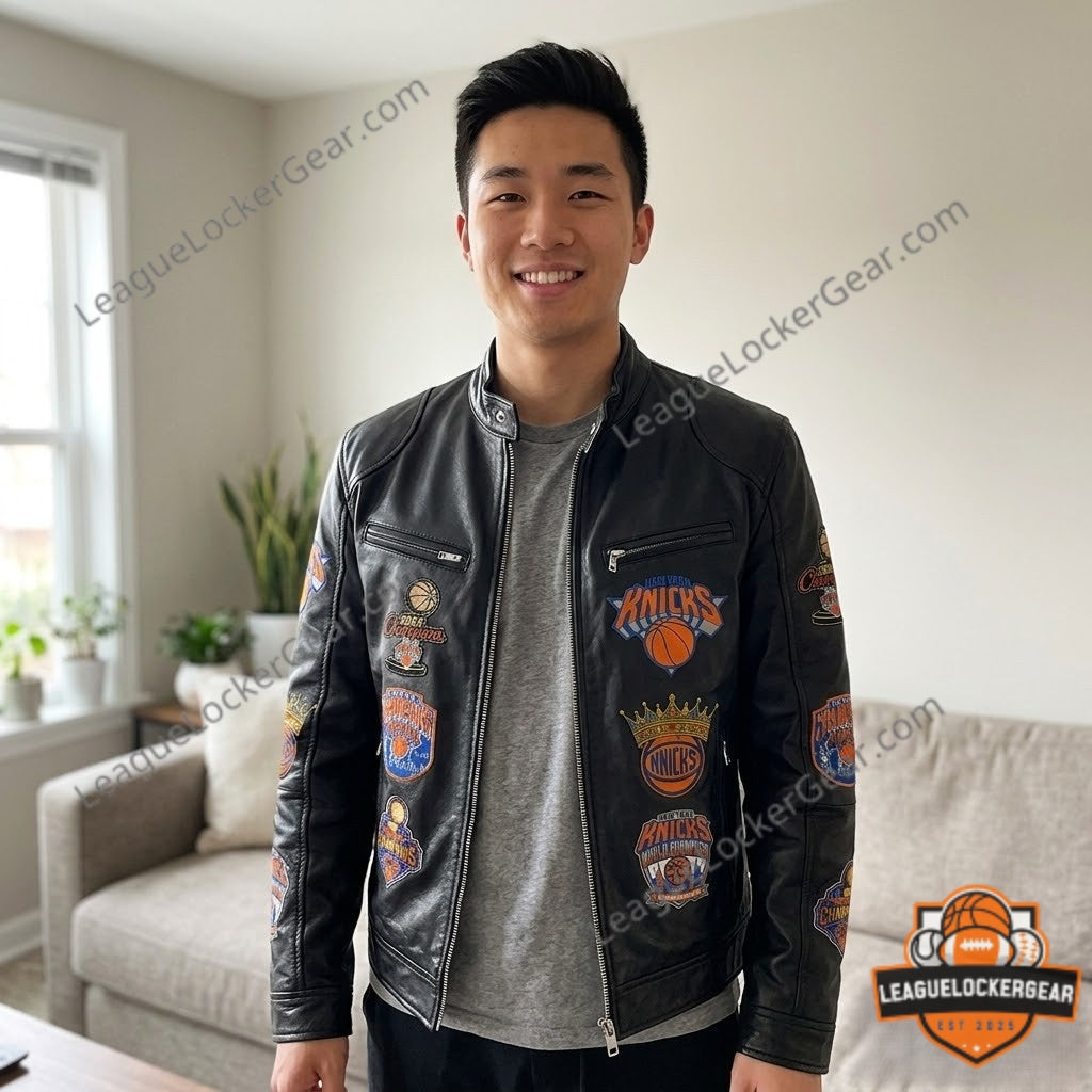 New York Knicks NBA Finals 2026 Champions Leather Jacket - LeagueLockerGear