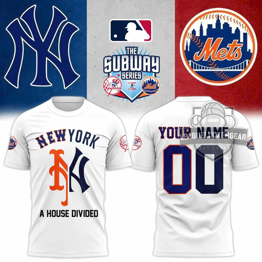 2026 MLB Subway Series Yankees x Mets Custom T-Shirt - LeagueLockerGear