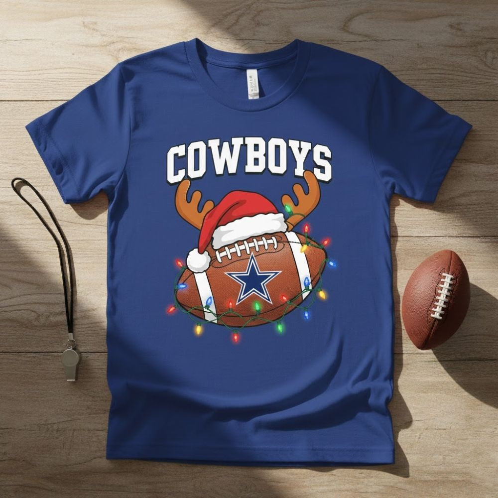 NFL Christmas Team T-Shirt – 2025 Holiday Football Exclusive Lights Tee (Choose Your Team) - LeagueLockerGear