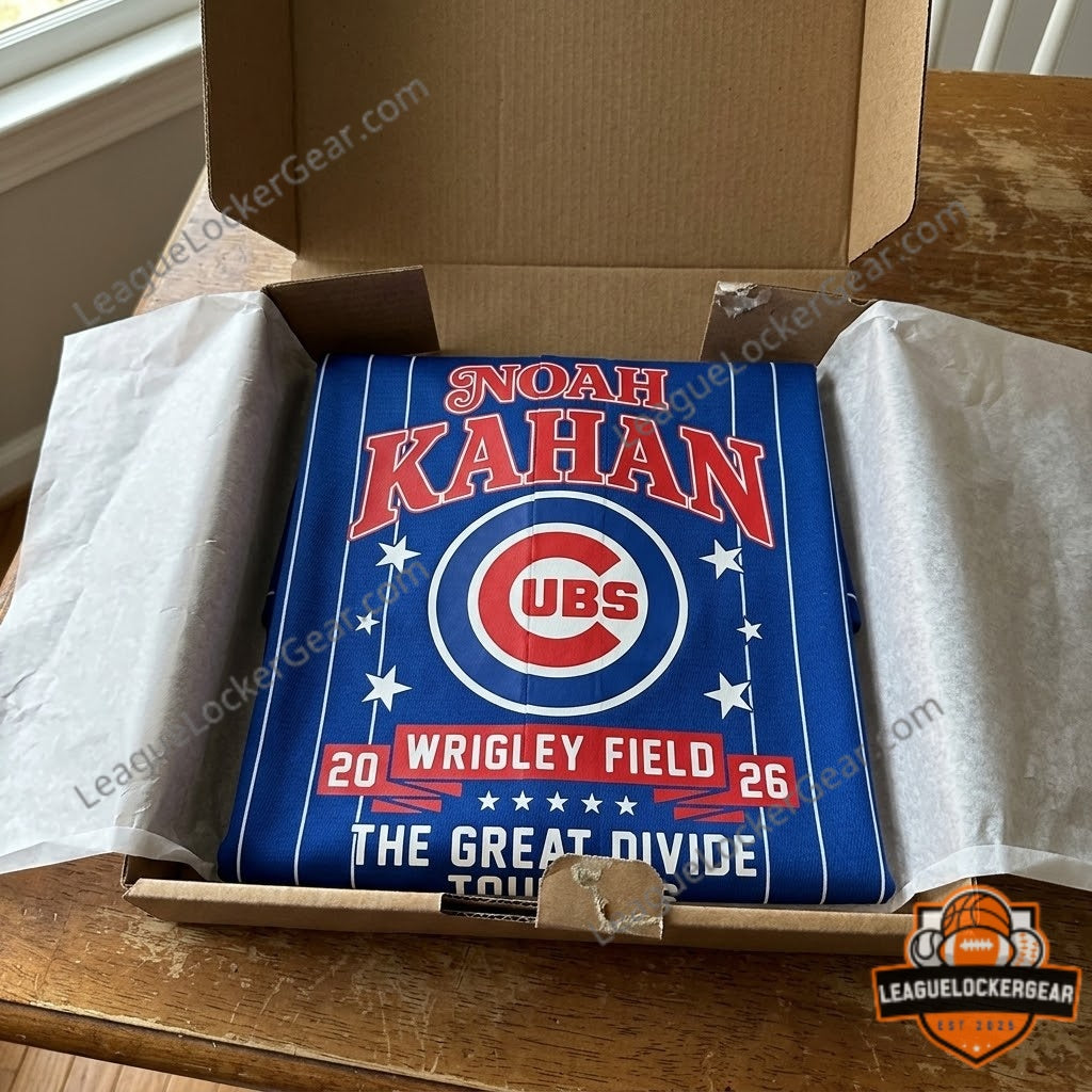 Noah Kahan Chicago Cubs The Great Divide Tour Wrigley Field 2026 Baseball Jersey - LeagueLockerGear
