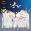 Oklahoma City Thunder 2025 NBA Champions White Bomber Jacket – Official Championship Edition - LeagueLockerGear