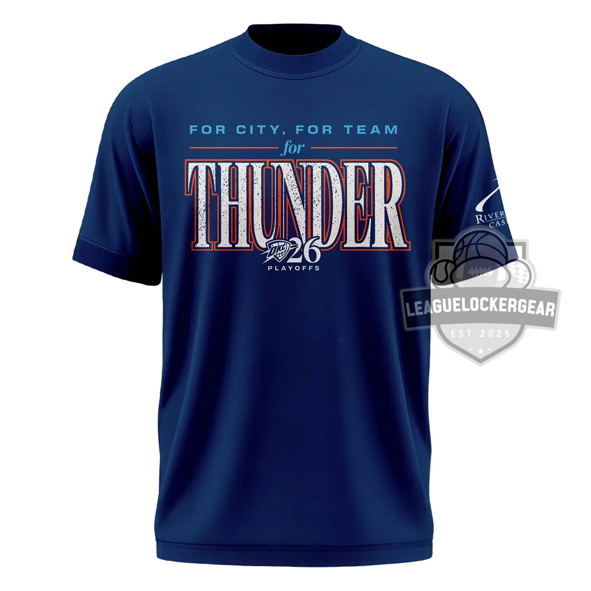 Oklahoma City Thunder 2026 Playoffs Team Roster 3D T-Shirt - LeagueLockerGear