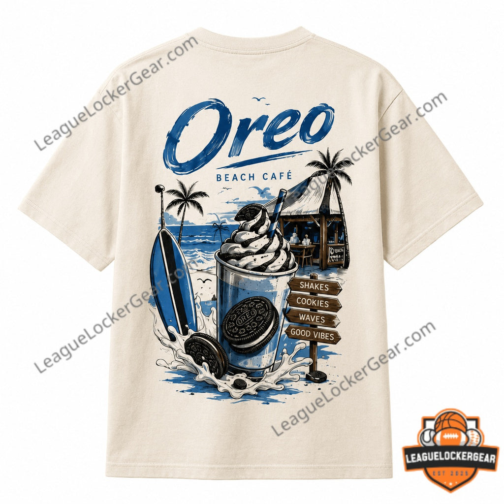Oreo Beach Cafe Summer Vibes Good Vibes T-Shirt - LeagueLockerGear