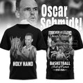 Oscar Schmidt Holy Hand Basketball Hall of Famer 1958-2026 T-Shirt - LeagueLockerGear