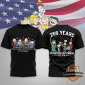 Peanuts Characters 250 Years of Freedom Semiquincentennial 1776-2026 T-Shirt - LeagueLockerGear
