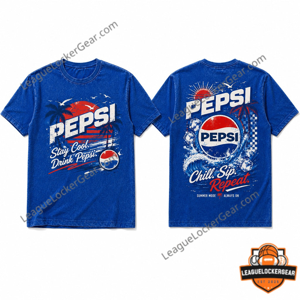 Pepsi Summer Tropical Beach T-Shirt - LeagueLockerGear
