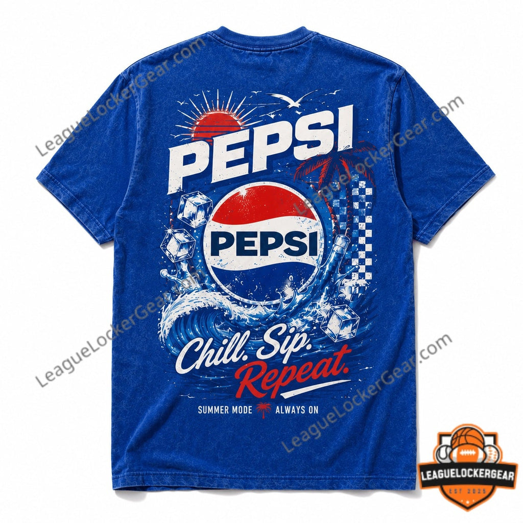 Pepsi Summer Tropical Beach T-Shirt - LeagueLockerGear