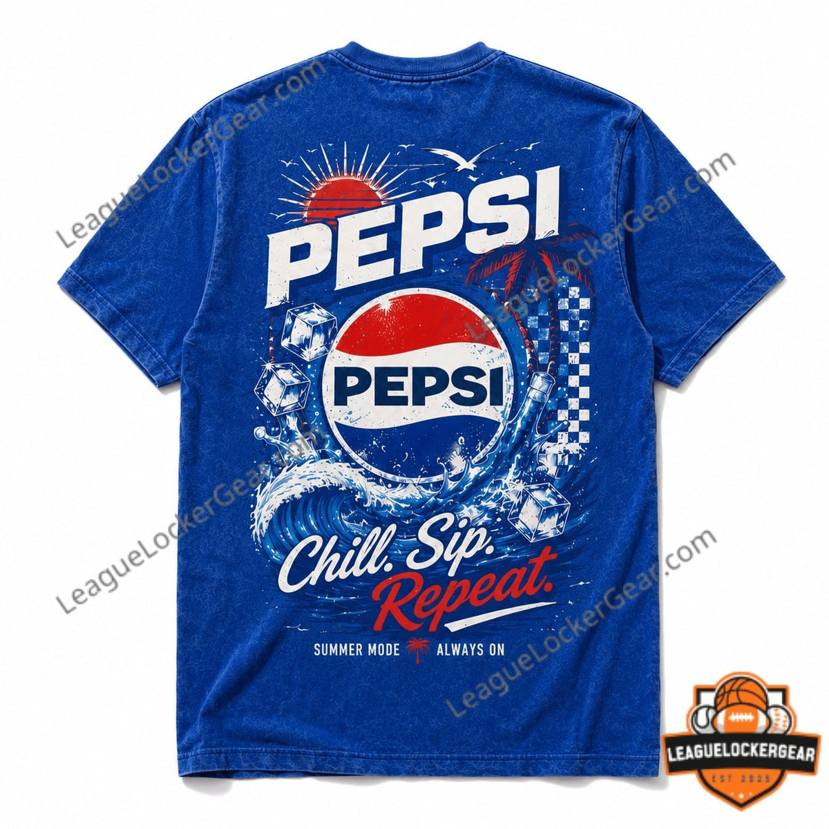 Pepsi Summer Tropical Beach T-Shirt - LeagueLockerGear