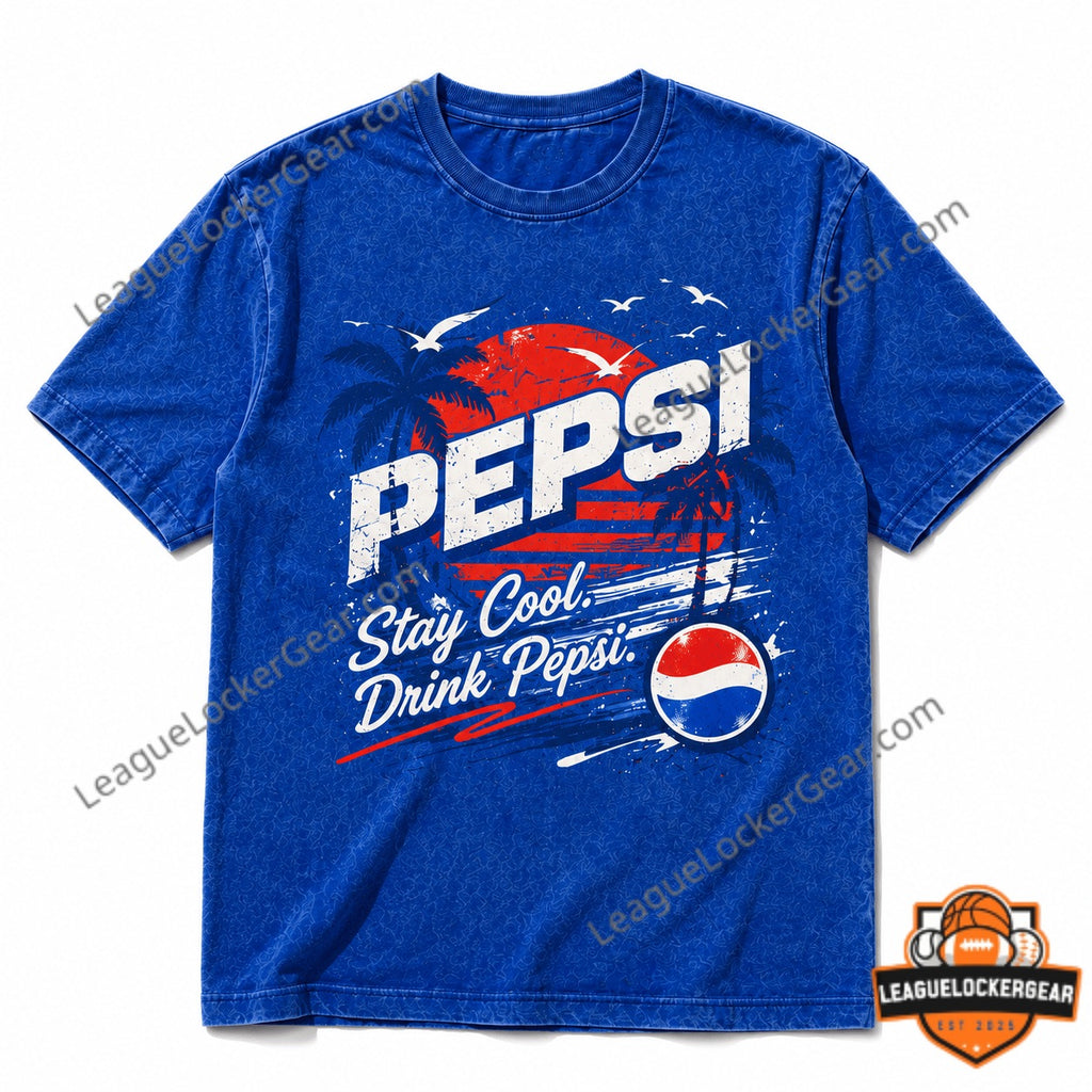 Pepsi Summer Tropical Beach T-Shirt - LeagueLockerGear