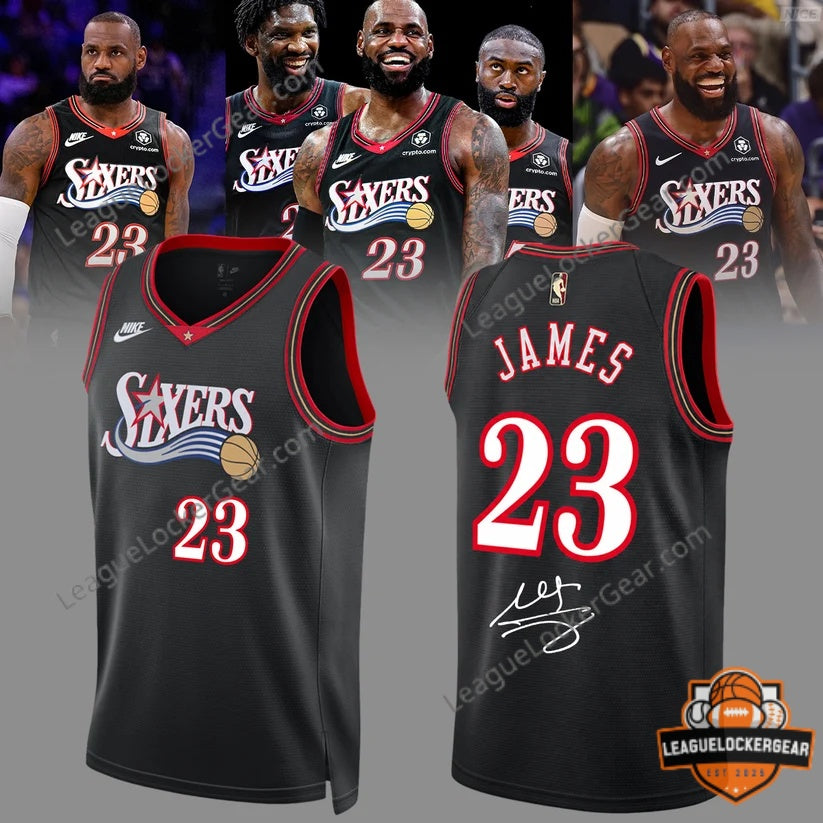 Philadelphia 76ers LeBron James 23 Signature Basketball Jersey - LeagueLockerGear