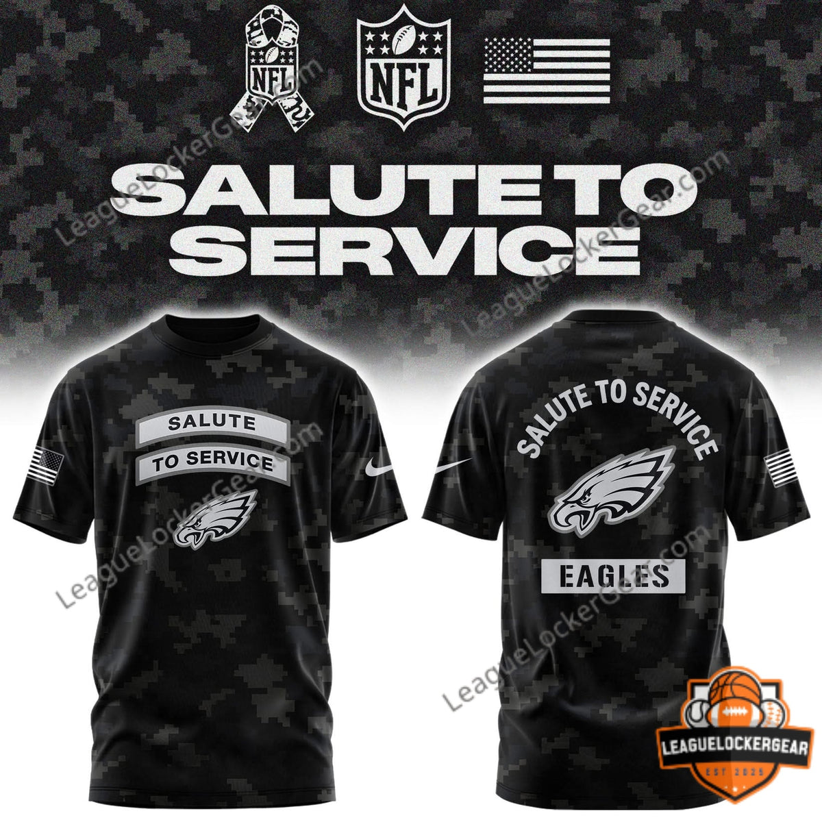 Philadelphia Eagles Salute to Service 2026 T-Shirt