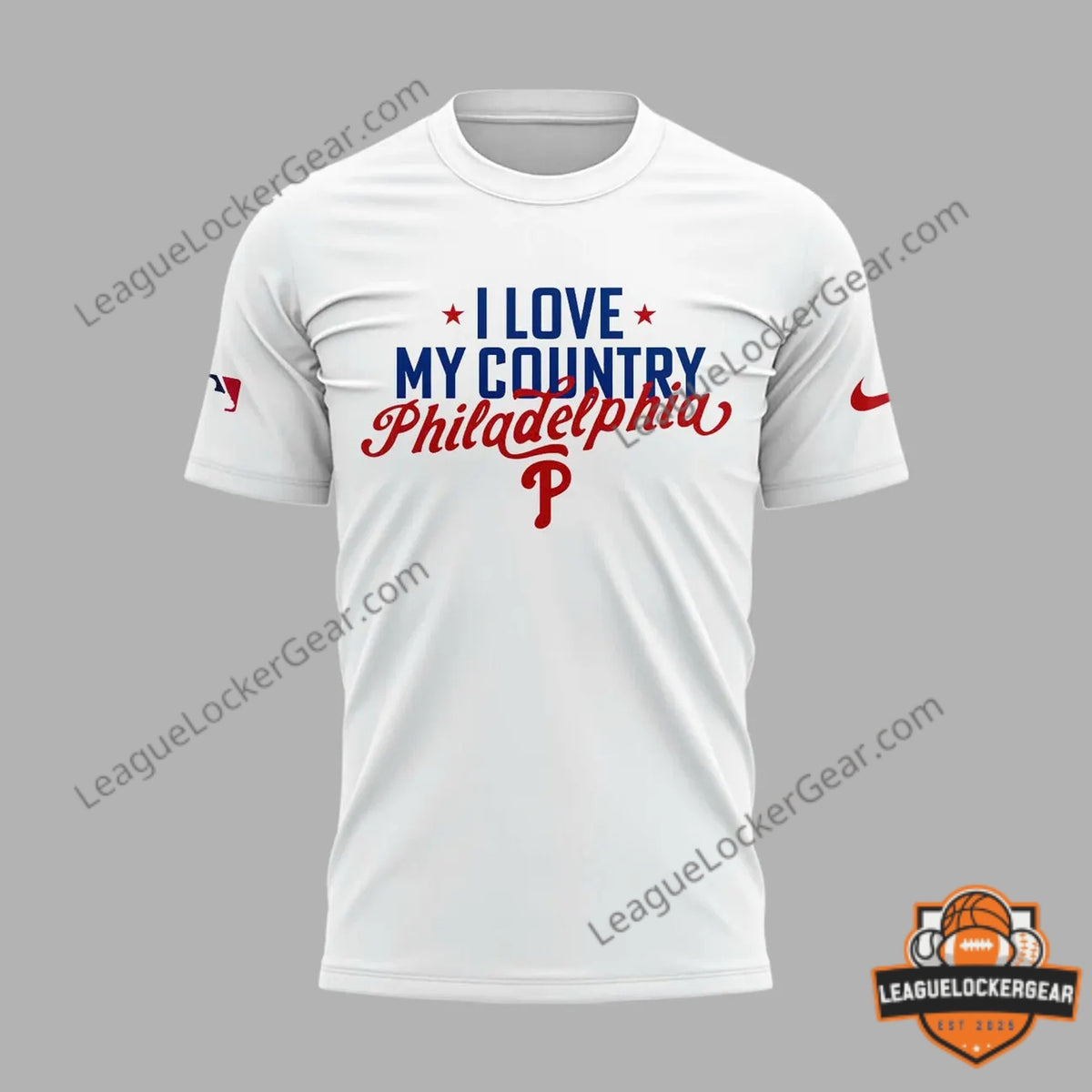 Philadelphia Phillies I Love My Country Philadelphia T-Shirt - LeagueLockerGear