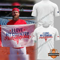 Philadelphia Phillies I Love My Country Philadelphia T-Shirt - LeagueLockerGear