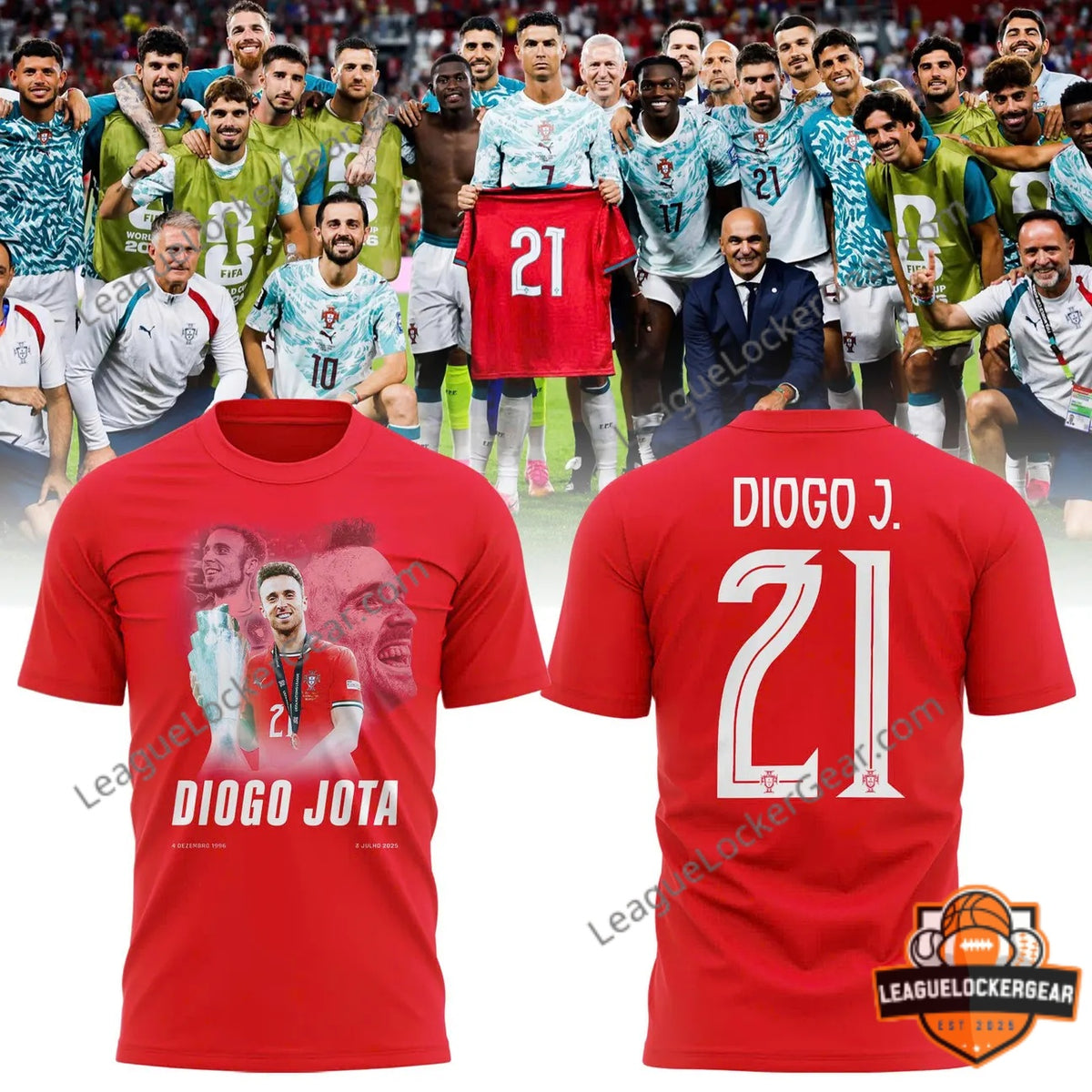 Portugal Diogo Jota Memorial T-Shirt - LeagueLockerGear