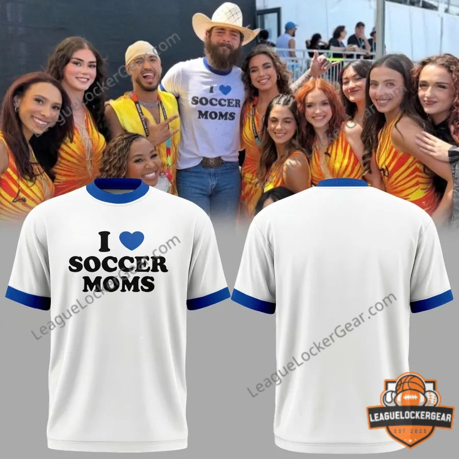Post Malone I Love Soccer Moms T-Shirt - LeagueLockerGear