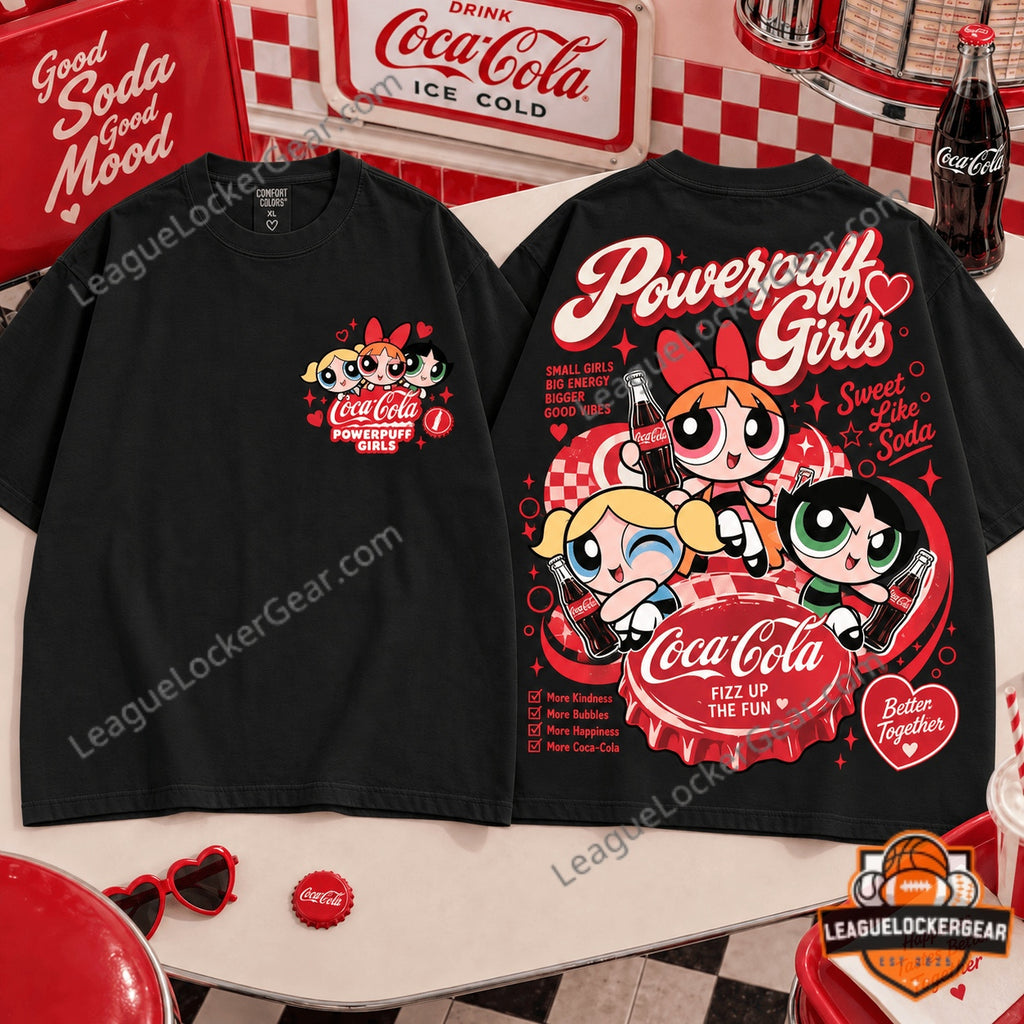 Powerpuff Girls Coca-Cola Retro Soda Vibes T-Shirt