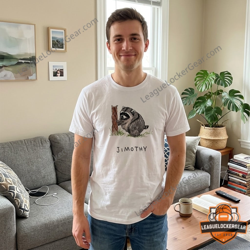 Raccoon Jimothy 2026 White T-Shirt - LeagueLockerGear