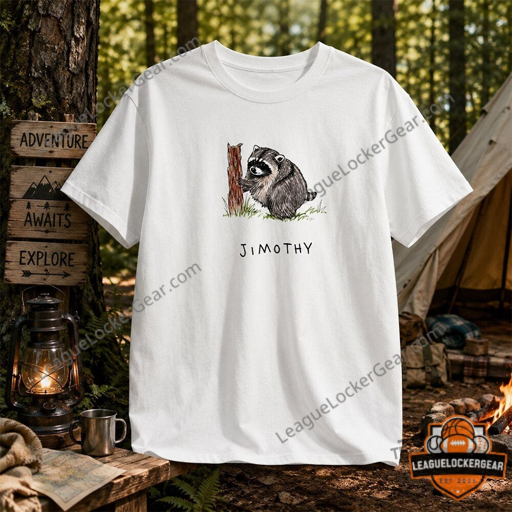 Raccoon Jimothy 2026 White T-Shirt - LeagueLockerGear