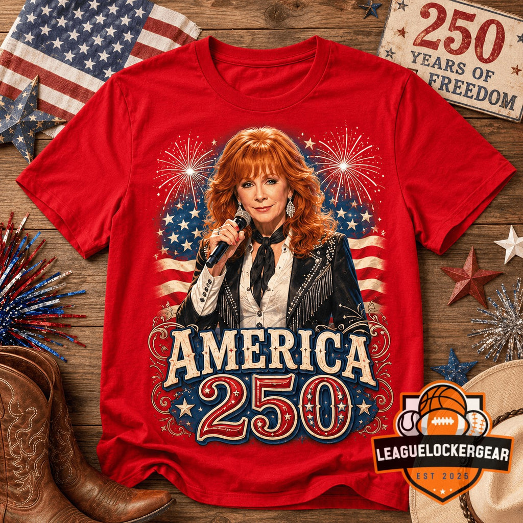 Reba McEntire America 250 Years of Freedom T-Shirt - LeagueLockerGear