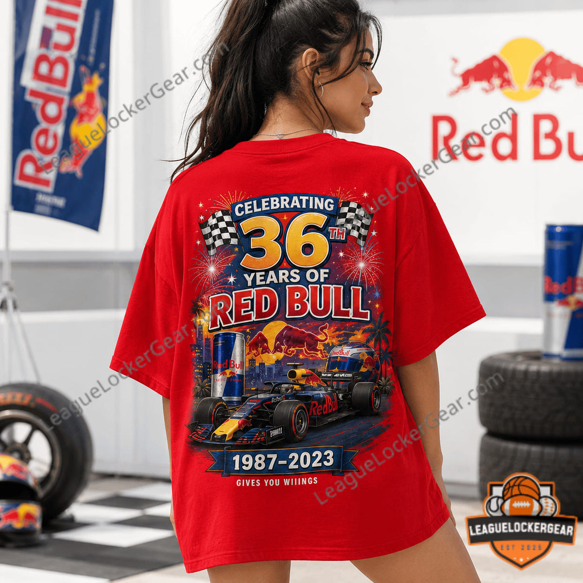 Red Bull 36th Anniversary 1987-2023 T-Shirt - LeagueLockerGear