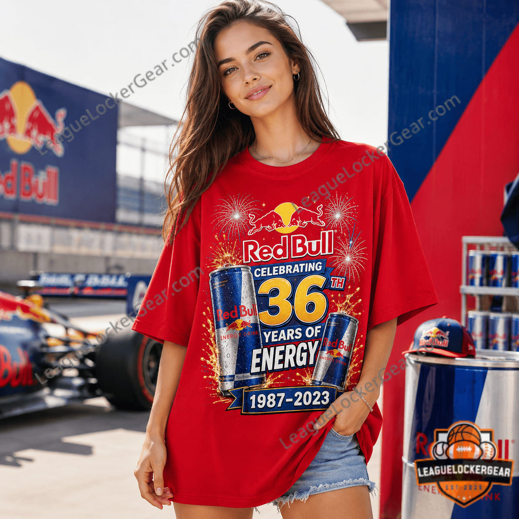 Red Bull 36th Anniversary 1987-2023 T-Shirt - LeagueLockerGear