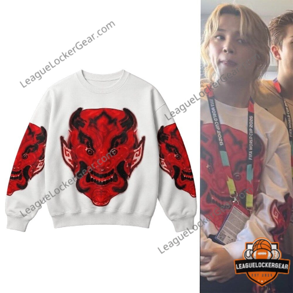 BTS Jimin World Cup 2026 Red Devil Sweatshirt - LeagueLockerGear