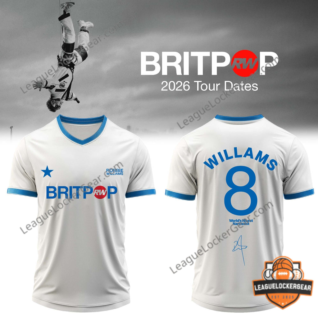 Robbie Williams BRITPOP 2026 Tour T-Shirt - LeagueLockerGear