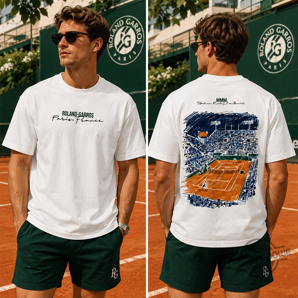 Roland Garros Paris France Tennis Clay Court T-Shirt - LeagueLockerGear