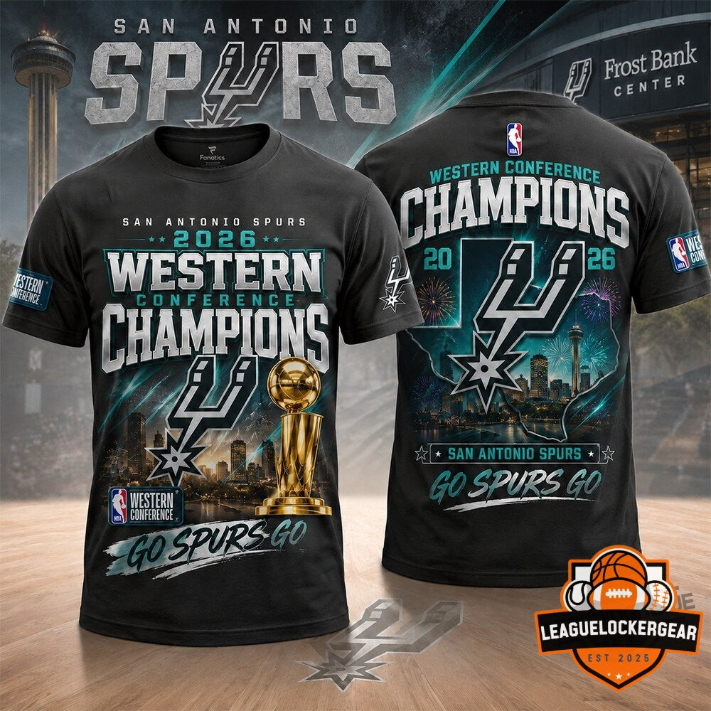 San Antonio Spurs 2026 Western Conference Champions T-Shirt - LeagueLockerGear