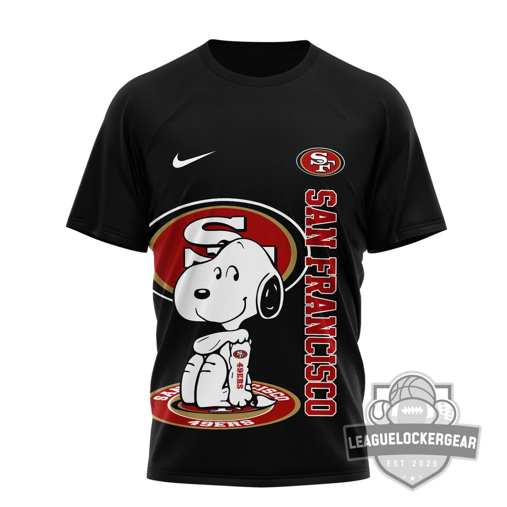 San Francisco 49ers Snoopy Thank You For The Memories T-Shirt - LeagueLockerGear