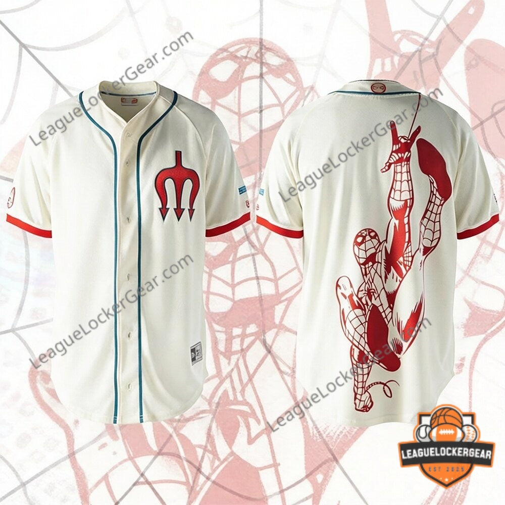 Red Devils Diablos Rojos del Mexico Spider Man Jersey - LeagueLockerGear