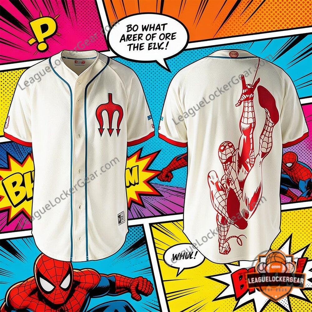 Red Devils Diablos Rojos del Mexico Spider Man Jersey - LeagueLockerGear